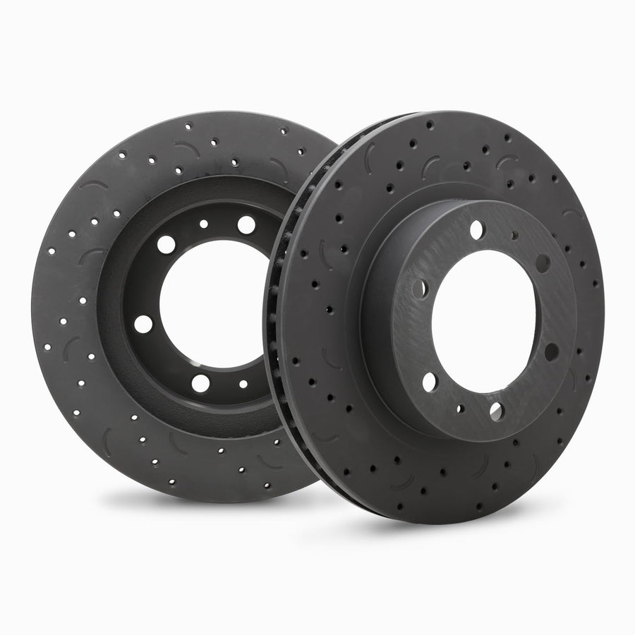 Hawk Performance Cross-Drilled and Slotted HTC4918 Talon Rotors
