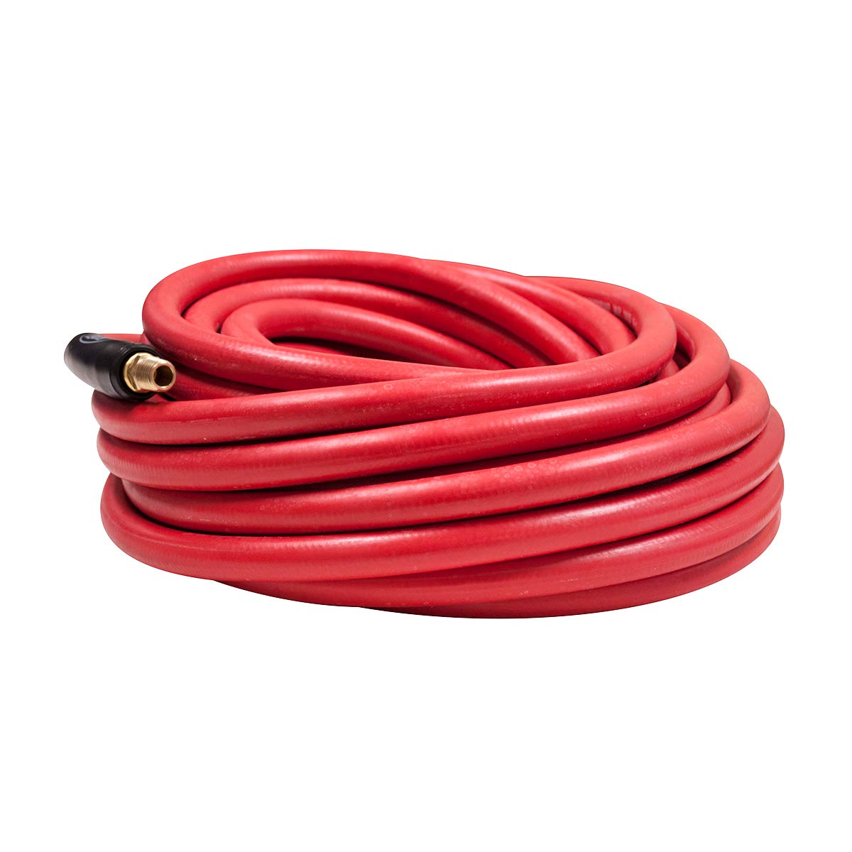 Air Hose Workforce, 3/8 in. x 25 ft., 1/4 Fittings, Rubber, Red - HRE3825RD2