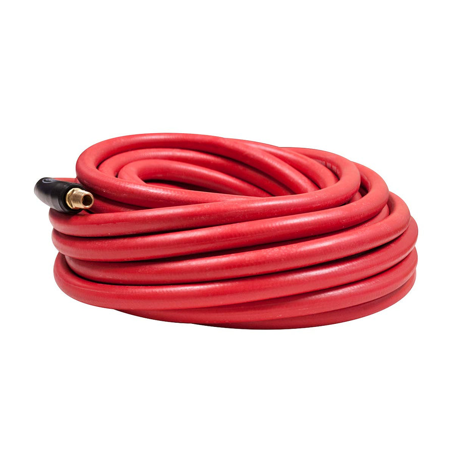 Air Hose Workforce, 3/8 in. x 25 ft., 1/4 Fittings, Rubber, Red - HRE3825RD2