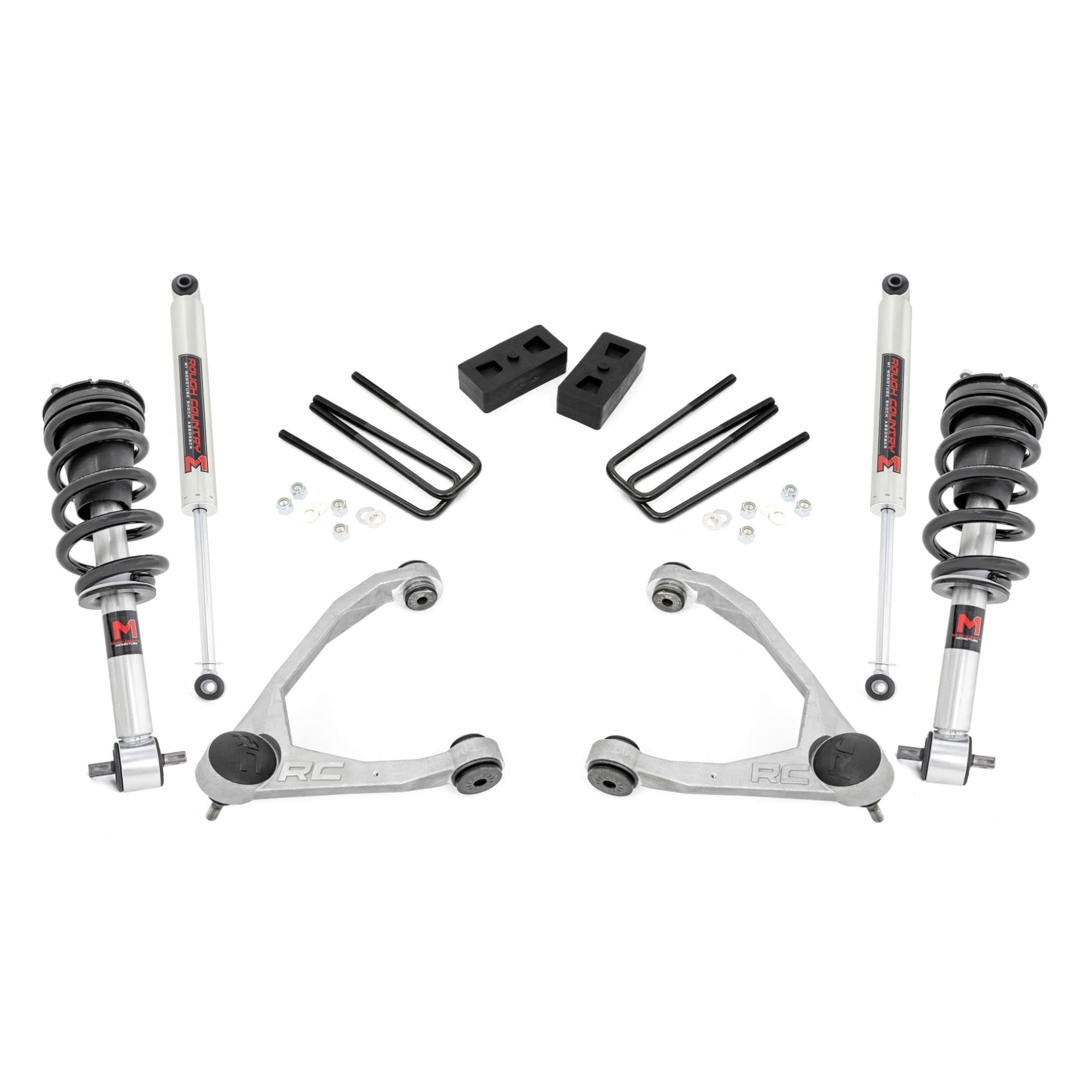 3.5" Rough Country Lift Kit w/M1 Struts for 14-18 Chevy/GMC 1500 2WD - 19840