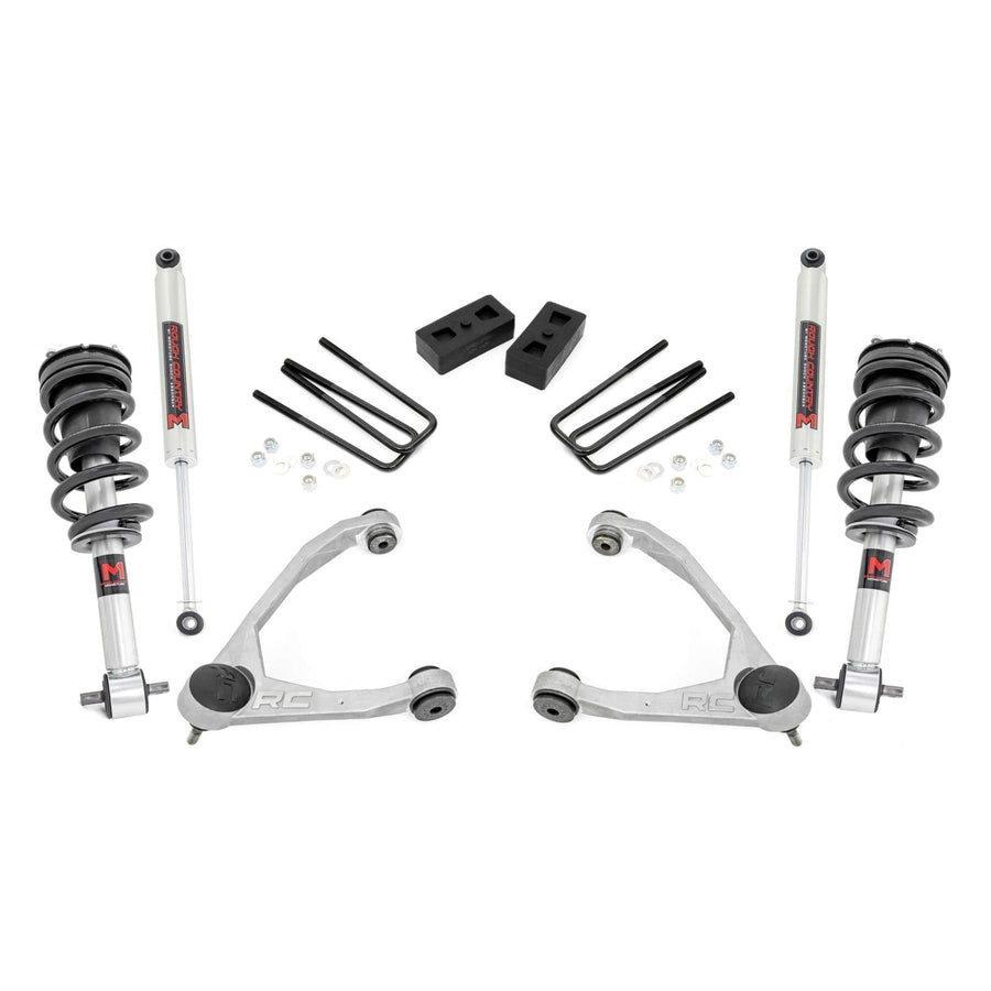 3.5" Rough Country Lift Kit w/M1 Struts for 14-18 Chevy/GMC 1500 2WD - 19840