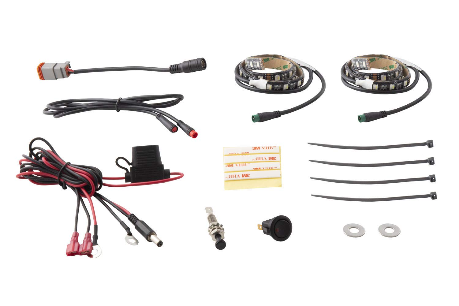 Diode Dynamics RGBW Engine Bay Strip Kit DD0440, 2pc, Multicolor