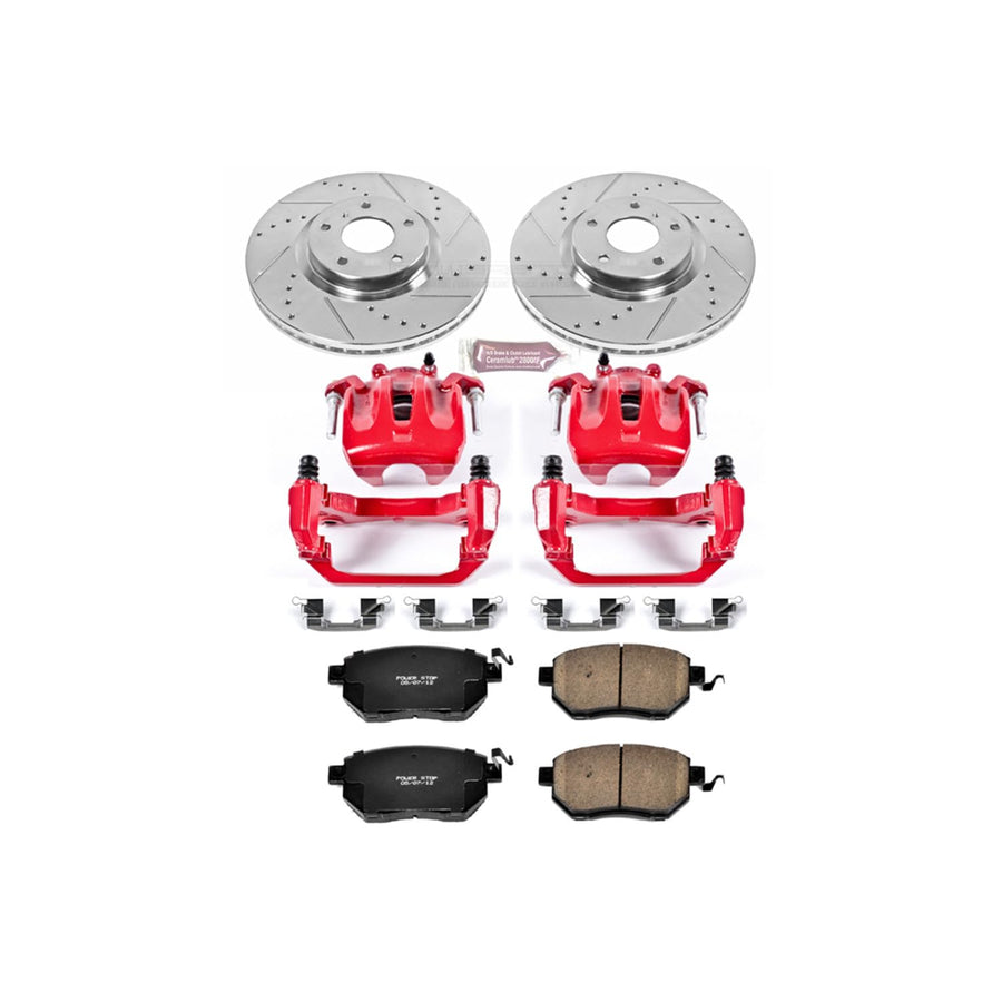 1-Click Performance Brake Kit Power Stop (KC116A) with Calipers For Nissan Murano 2006-2007 [Model Specific]