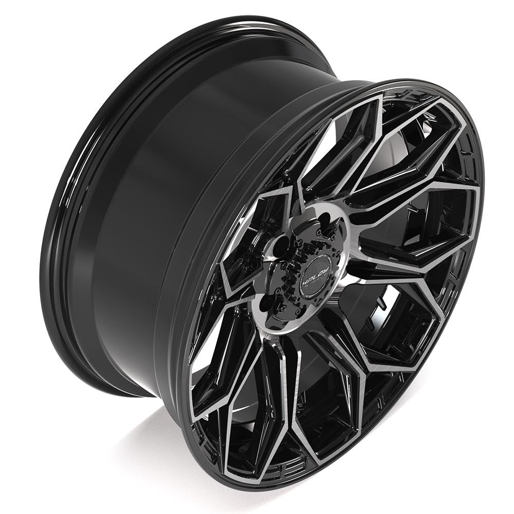 4PLAY Wheels 20 Inch Rim 4P83 Fits 5x127 & 5x139.7 20x9 Gloss Black Brushed with Tinted Clear (1)