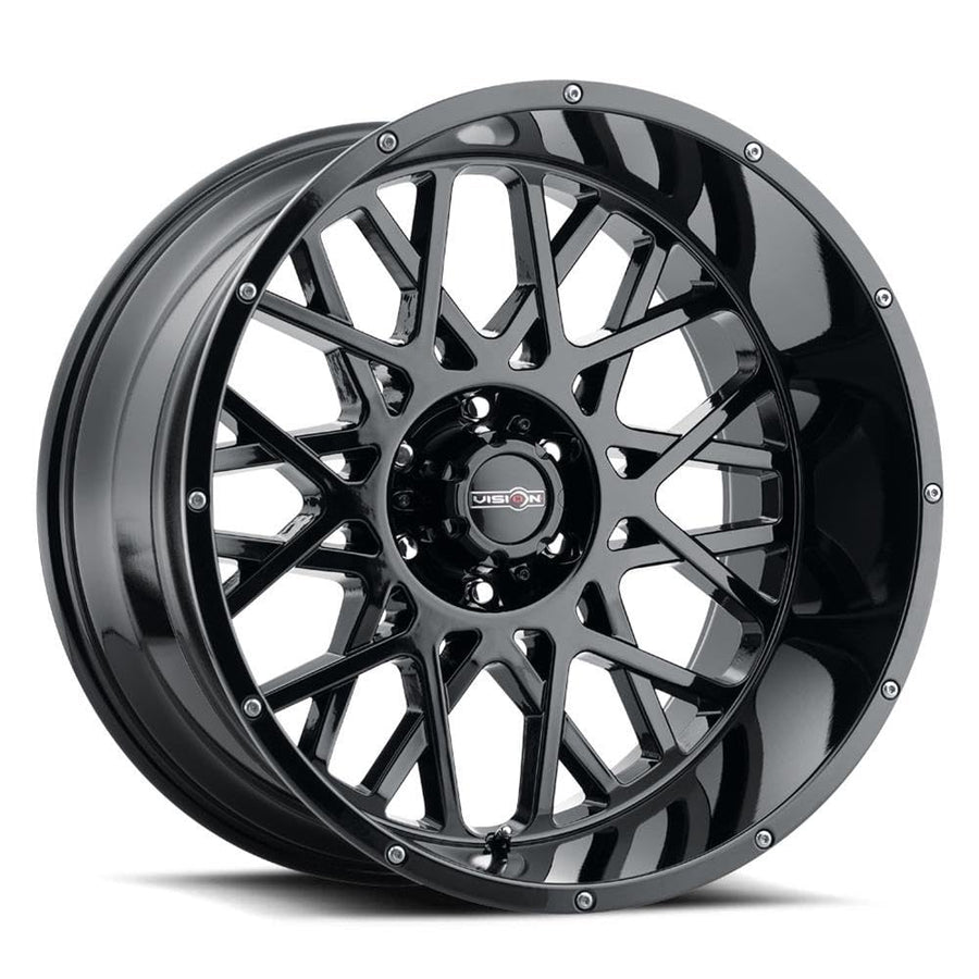 412 Rocker Vision 18x9 6x5.5" +12mm Gloss Black Wheel Rim 18" Inch