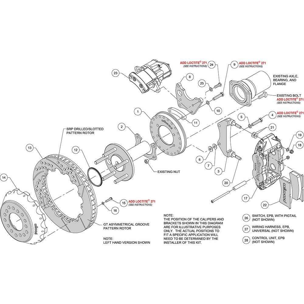 EPB/FNSL Wilwood Rear Kit 12.88in. Big Ford