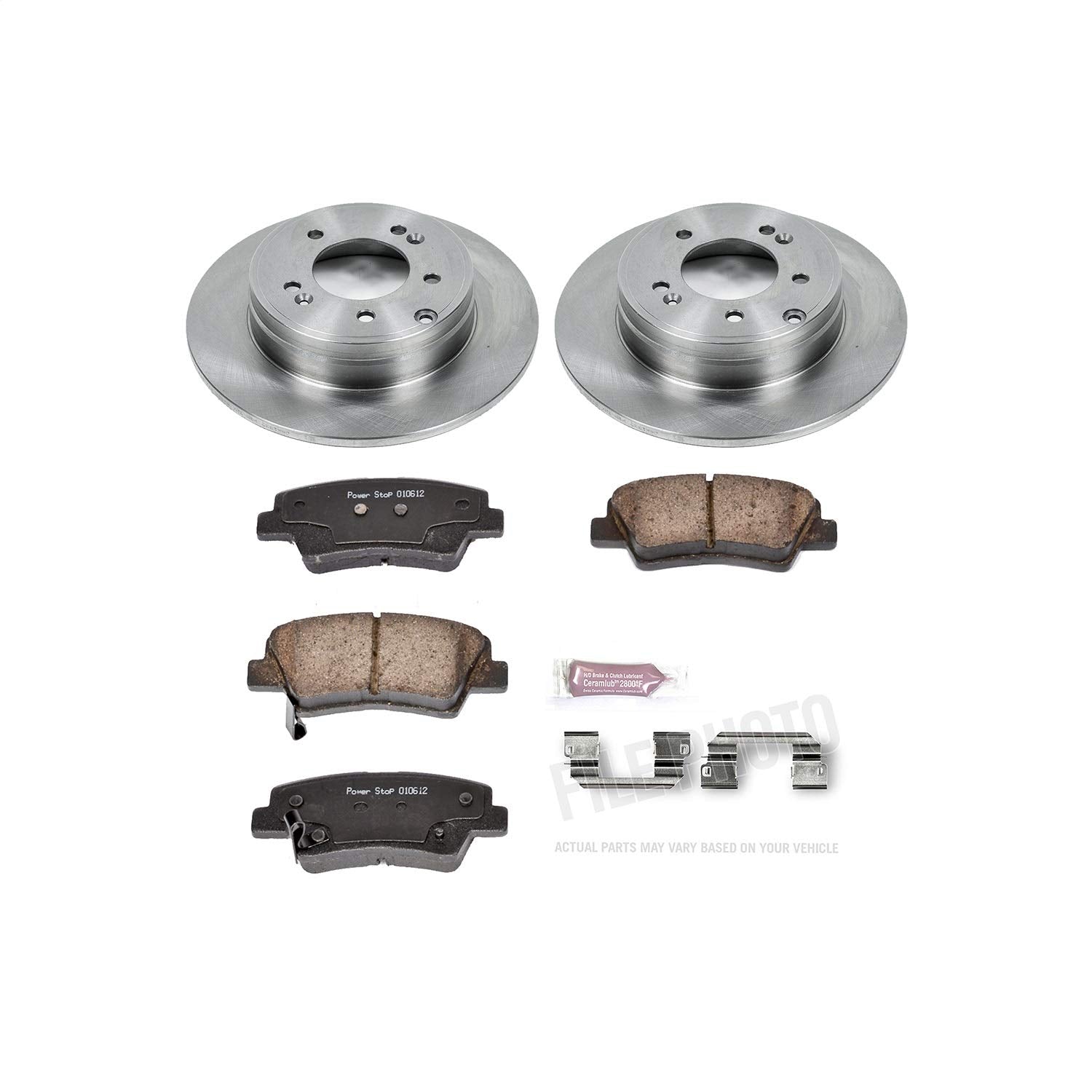 Power Stop KOE5380 Rear Replacement Brake Kit-OE Brake Rotors & Ceramic Brake Pads Autospecialty