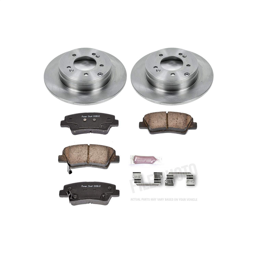 Power Stop KOE5380 Rear Replacement Brake Kit-OE Brake Rotors & Ceramic Brake Pads Autospecialty