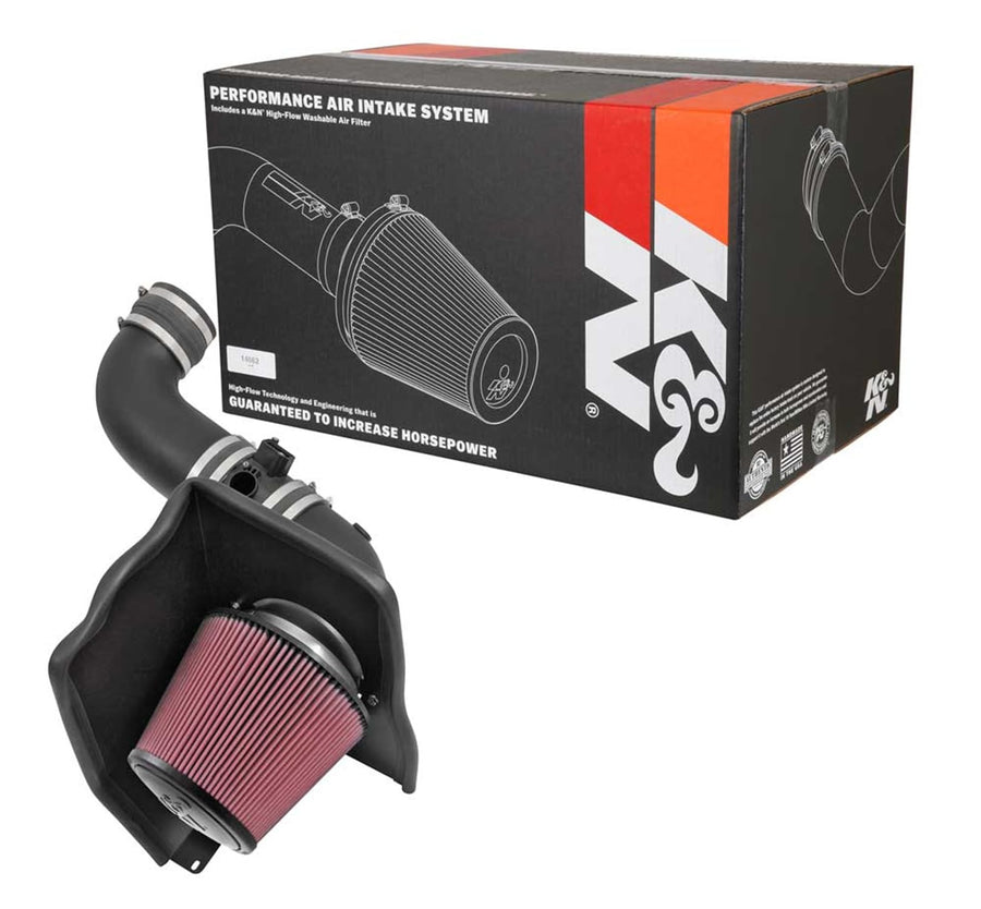 Cold Air Intake System K&N: High-Flow Air Filter, Increase Performance & Towing: Compatible with 2015 Chervolet/GMC: Silverado 2500 & 3500, Sierra 2500 & 3500, 57-3087