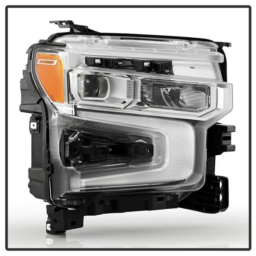 Chevy Silverado 22-24 1500 (LTZ RST W/Redline) LED Reflector (high Intensity) with LED Signature Curtain DRL and White Tracer Animation Headlight - OE Spyder Left
