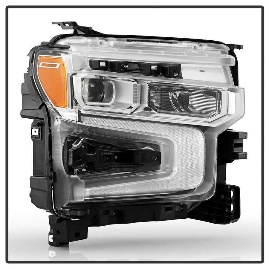 Chevy Silverado 22-24 1500 (LTZ RST W/Redline) LED Reflector (high Intensity) with LED Signature Curtain DRL and White Tracer Animation Headlight - OE Spyder Left