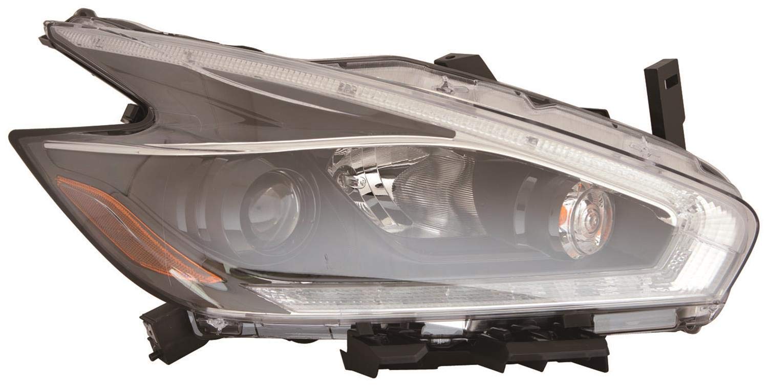 For Nissan Murano 18 DEPO-315-1198R-AF2 Halogen Headlight Assembly Black Bezel RH