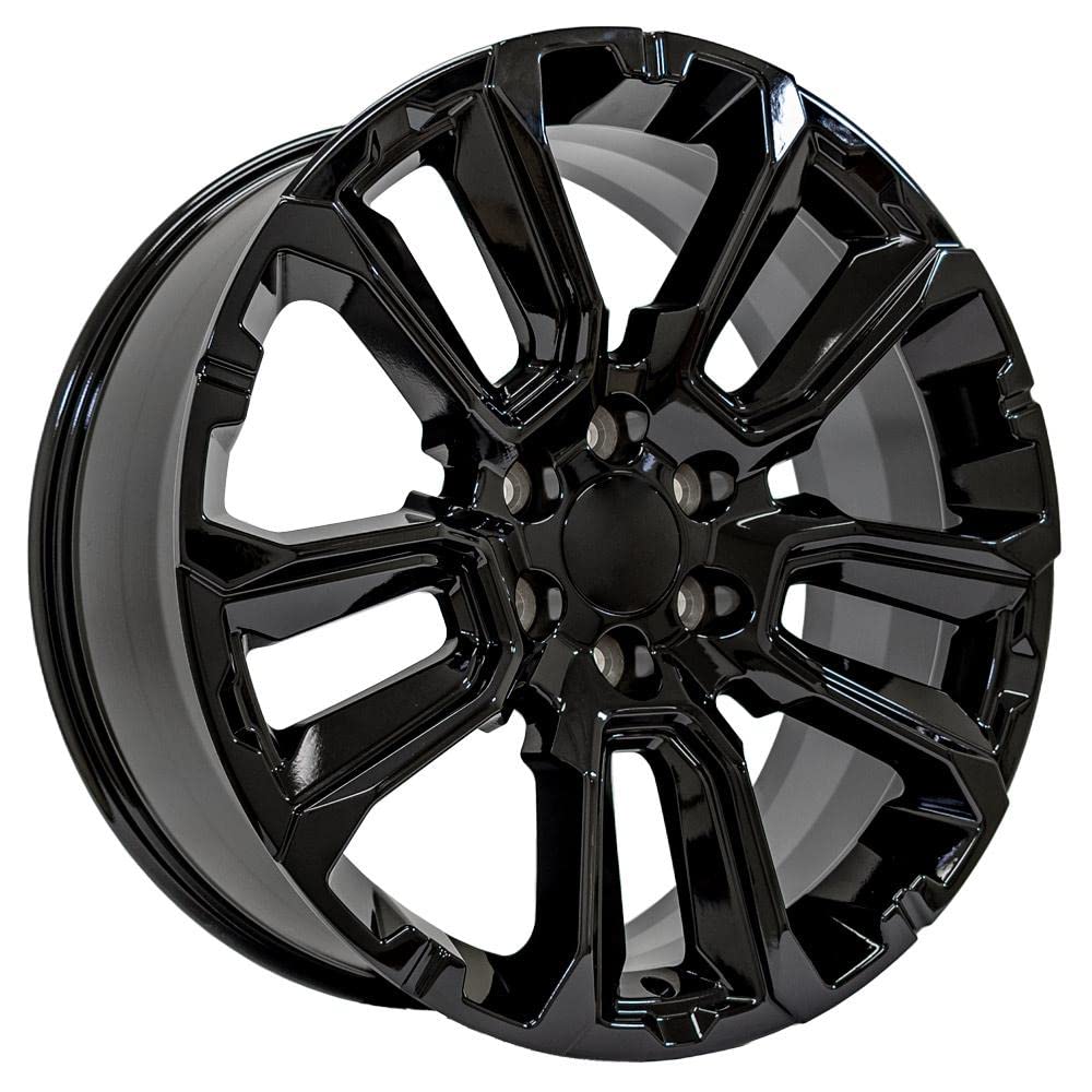 22 Inch OE Wheels CV68 Rim Fits Suburban 1500 High Country Style 6x139.7 22x9 Gloss Black - Hollander 14088 (1)