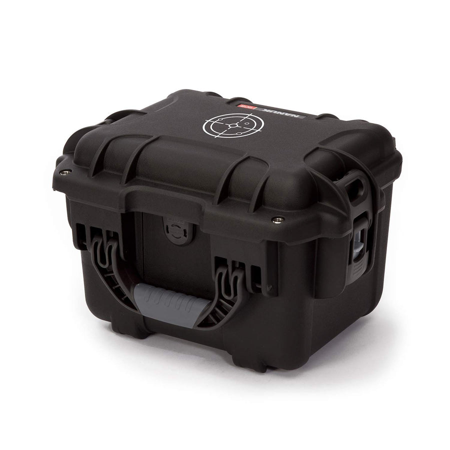 Black Nanuk 908 Waterproof Hard Case for Gun Ammo w/White Target Logo