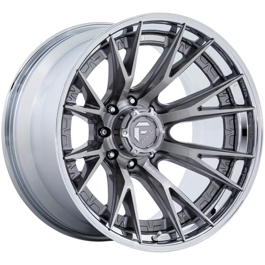 FUEL OFF-ROAD FC402 22X12 CATALYST 8X170 4.77-44mm PLATINUM WITH CHROME LIP - FC402AP22128744N