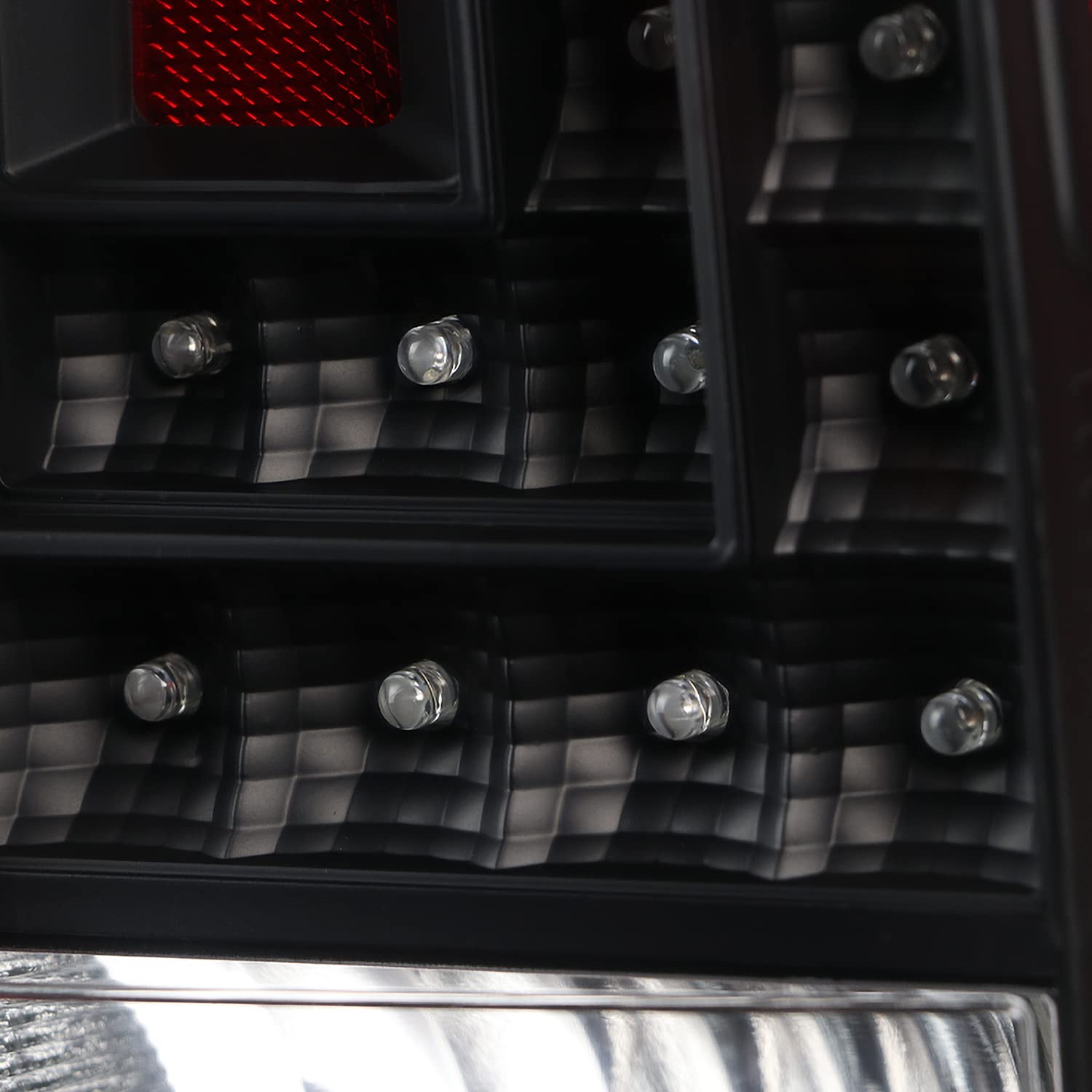 Black LED Tail Lights w/Red LED Light Bar SPEC-D TUNING Compatible with 2015-2020 GMC Yukon Denali SLE SLT, 2015-2020 GMC Yukon XL Denali SLE SLT, Left + Right Pair Assembly
