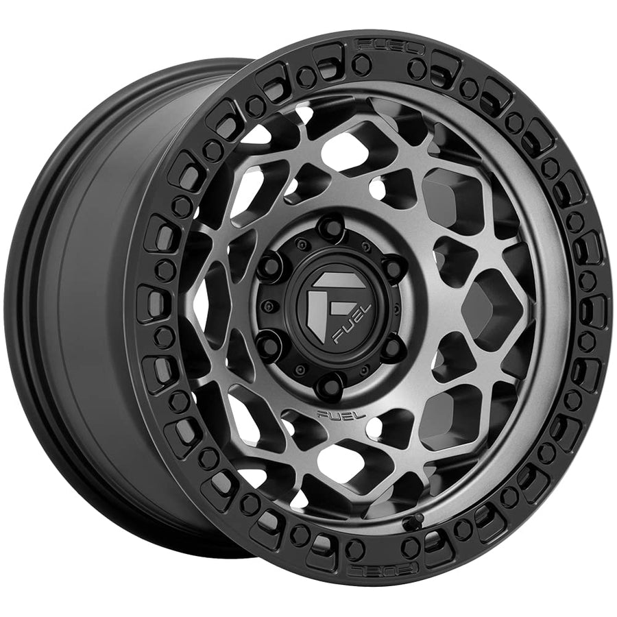 D784 UNIT FUEL OFF-ROAD 17X9, 6X135, 5.04, 1mm GUNMETAL WITH MATTE BLACK RING - D78417908950