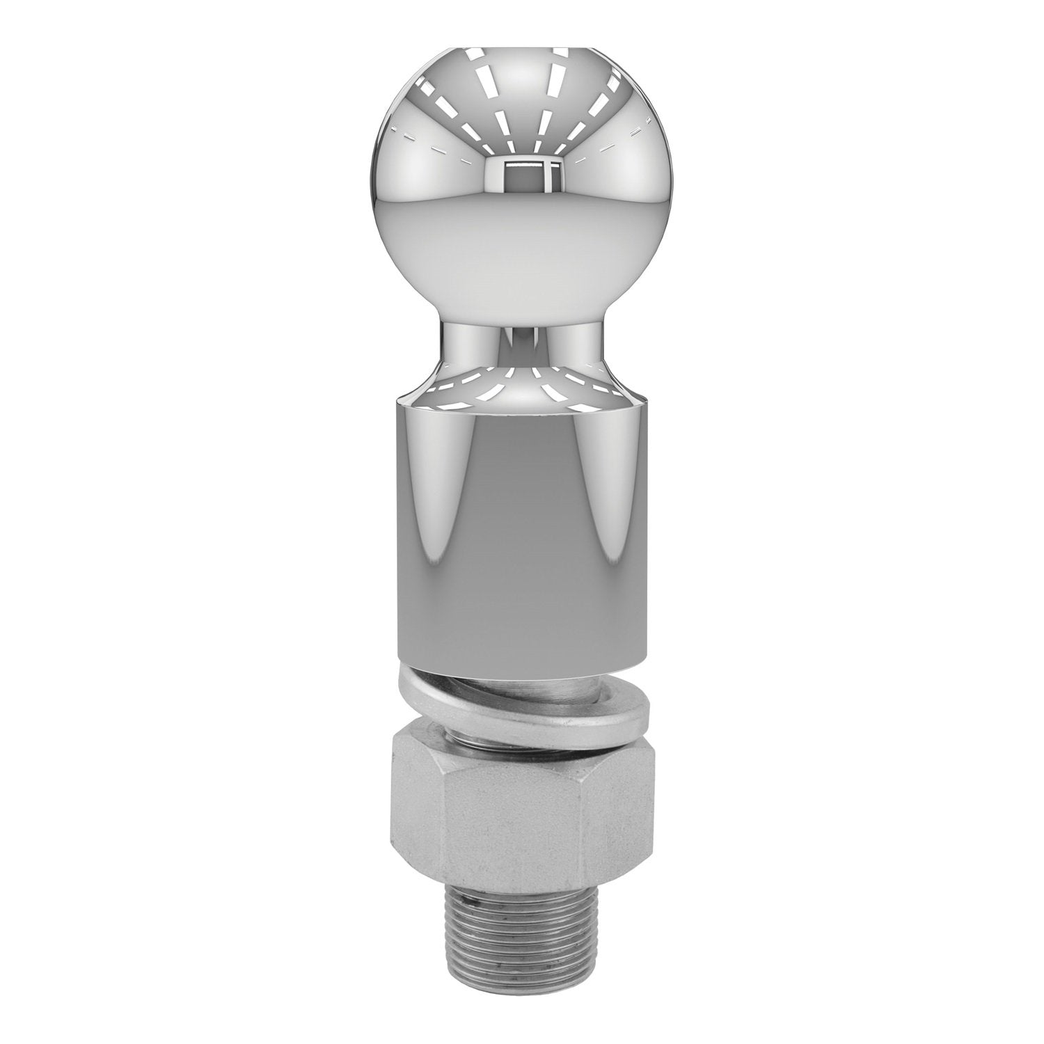 CURT 2-5/16-Inch Chrome Trailer Hitch Ball, 10,000 lbs, 2-Inch Rise, 1-1/4 x 2-5/8-Inch Shank