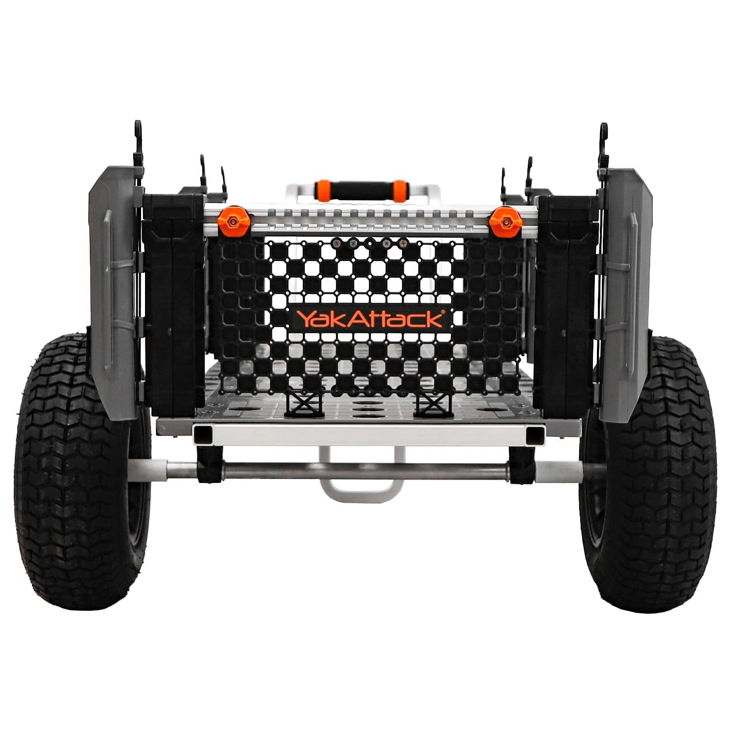 SandRig YakAttack Beach Wagon with Big Wheels for Sand - 16” Rubber Tires | 20” x 54” Heavy-Duty Fishing Cart | All-Terrain Sand Wagon for Beach | High-Capacity Pull Cart for Fishing Gear