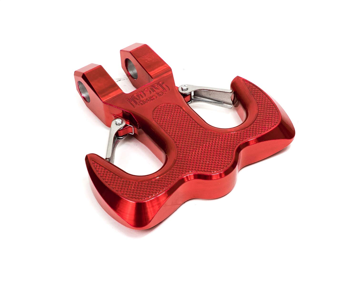 Hammerhead Hook – Red Monster Hooks | 16,000 lbs. Load Rating | Dual Safety Latches | 6061 Aluminum | Powder Coated