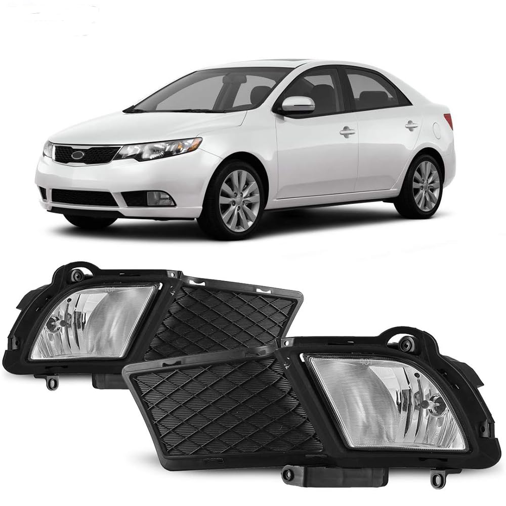 Winjet Driving Fog Lights Compatible with [2010 2012 2013 Kia Forte] + Switch + Wiring Kit