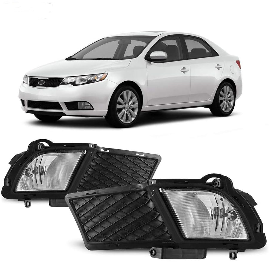 Winjet Driving Fog Lights Compatible with [2010 2012 2013 Kia Forte] + Switch + Wiring Kit
