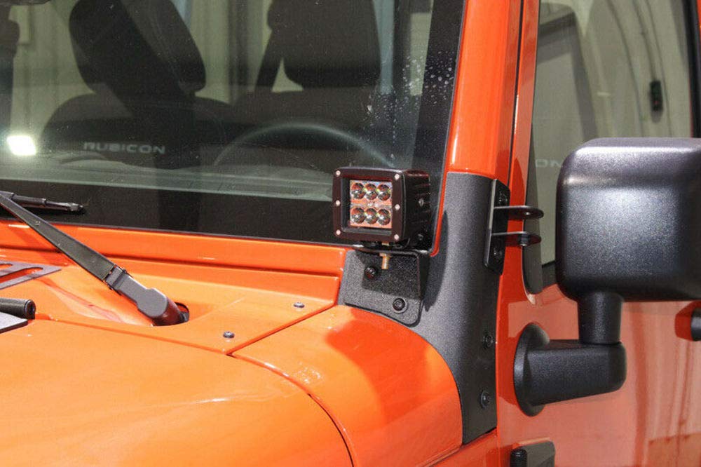 Jeep JK Windshield Light Bracket FISHBONE 07-17 Wrangler JK