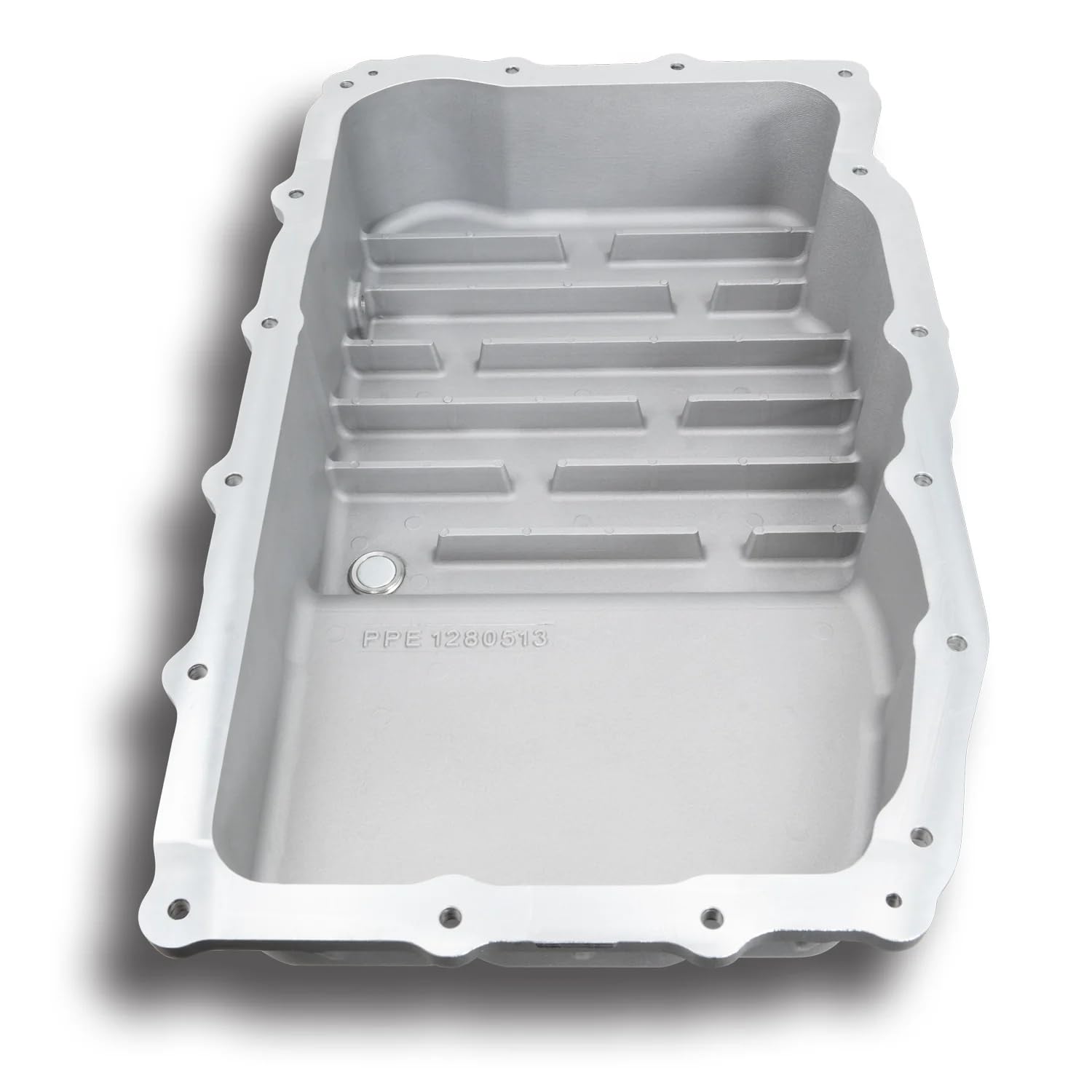 Heavy Duty PPE Cast Aluminum Deep Transmission Pan (BLACK) 128051320 Compatible for 2018+ GM Silverado 1500 with Allison 10L80 Transmission