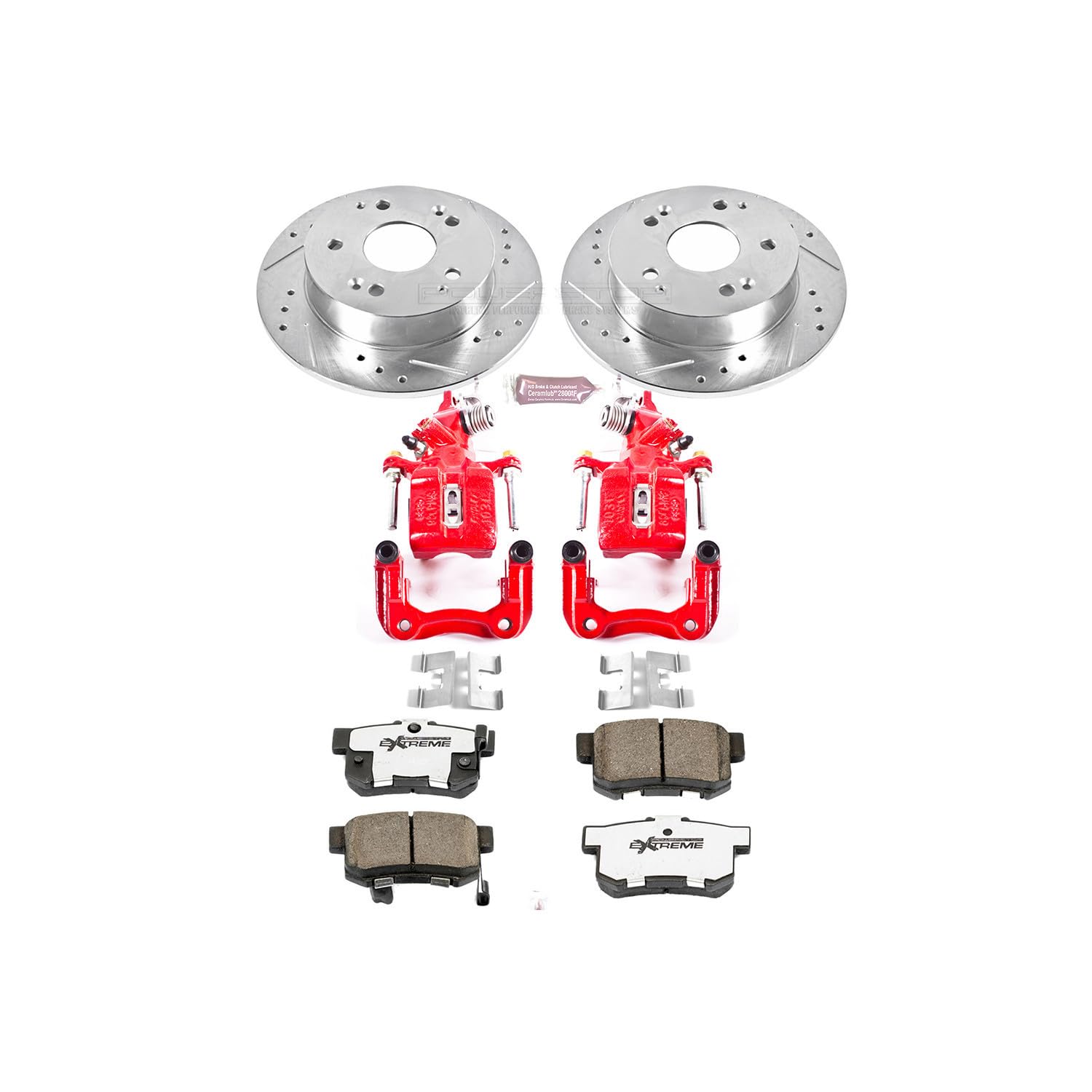 Power Stop Rear KC2270-26 Z26 Street Warrior Brake Kit For Honda Accord 1998-2002 [Model Specific]