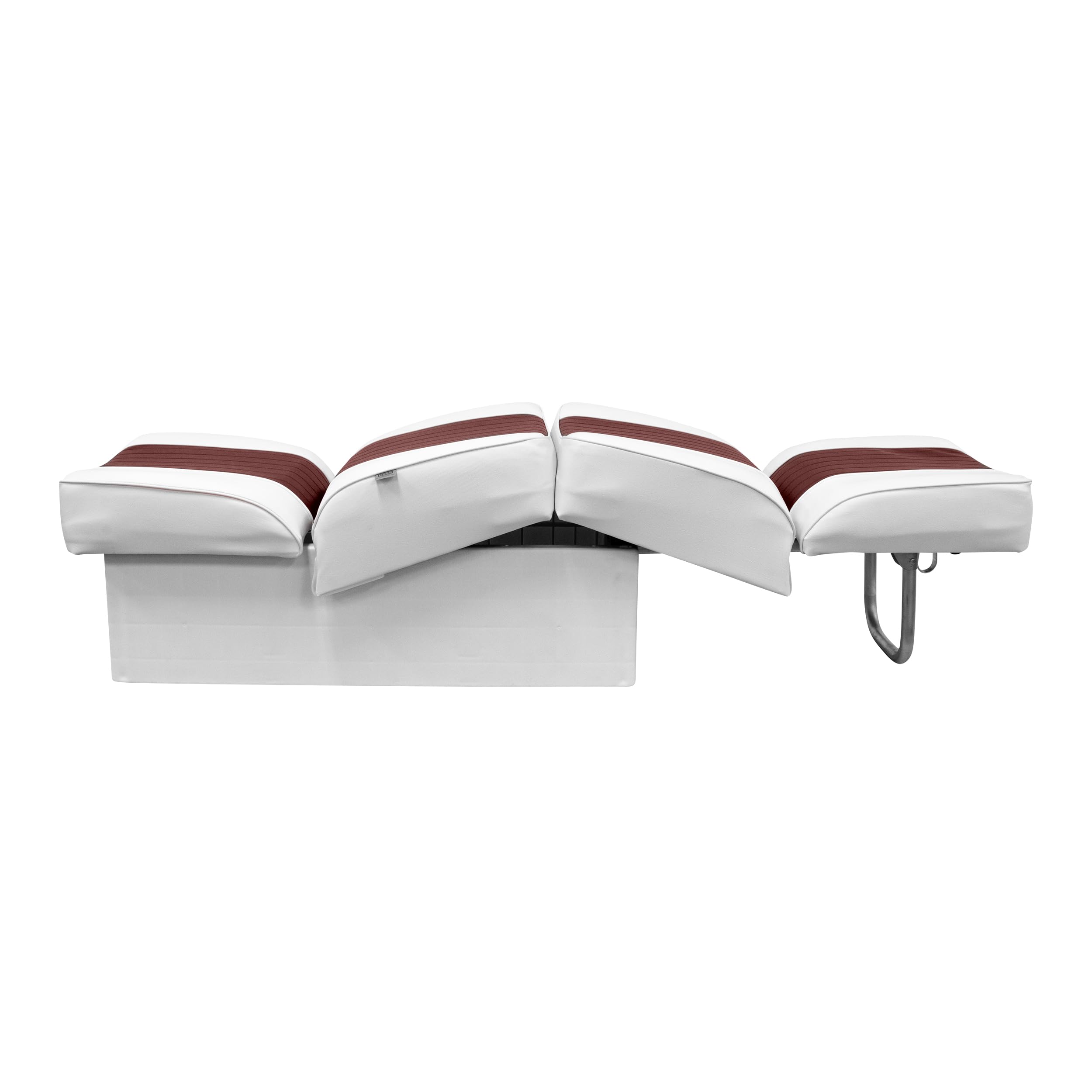 8WD707P-1-925 Wise Deluxe Lounge Seat (White/Red)