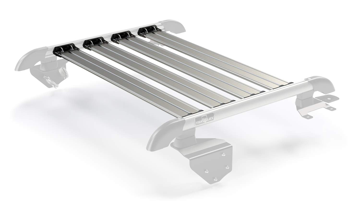 2-Door JK Nebo Roof Rack 4-Piece Cargo Slat Kit - Silver