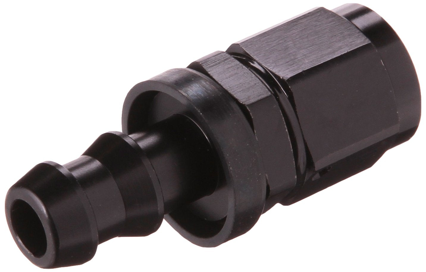 Hose End Edelbrock Twist Lok Straight -6 Blk Anodized 624013