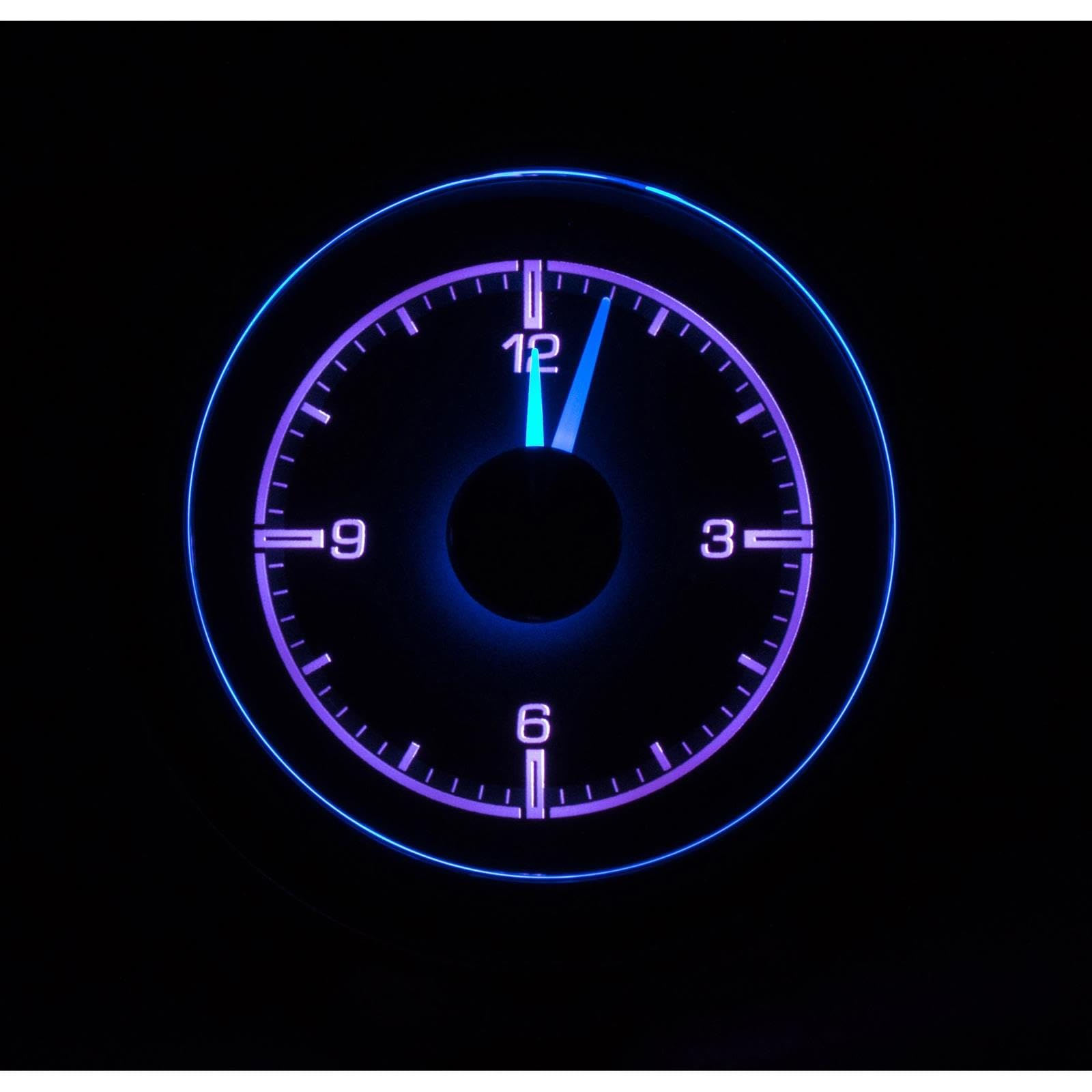Dakota Digital 55 56 Chevy Analog Clock Gauge for HDX gauge Black Alloy HLC-55C-K