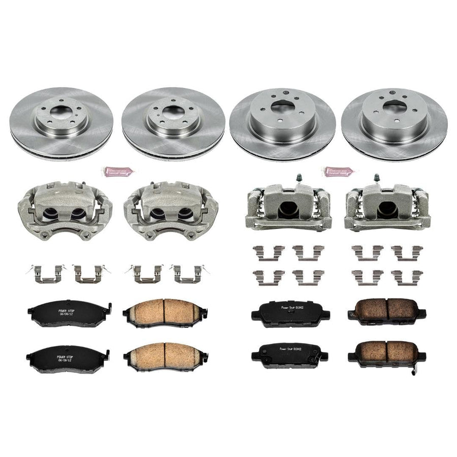 Power Stop KCOE114 1-Click OE Replacement Brake Kit with Calipers For INFINITI G35 2005-2007, Nissan 350Z 2006-2009 [Model Specific]