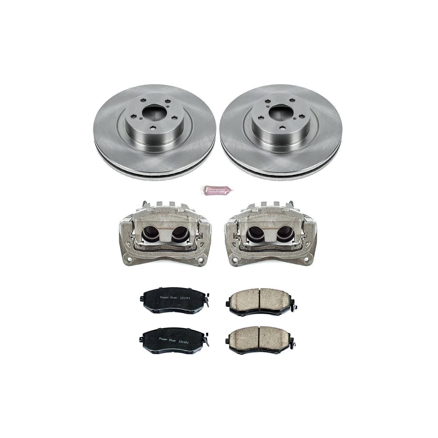 Power Stop KCOE6082 Stock Replacement Front Brake Kit (with Calipers) For Subaru Crosstrek, Subaru Forester, Subaru Impreza, Subaru Legacy, Subaru Outback, Subaru XV Crosstrek [Model Specific]