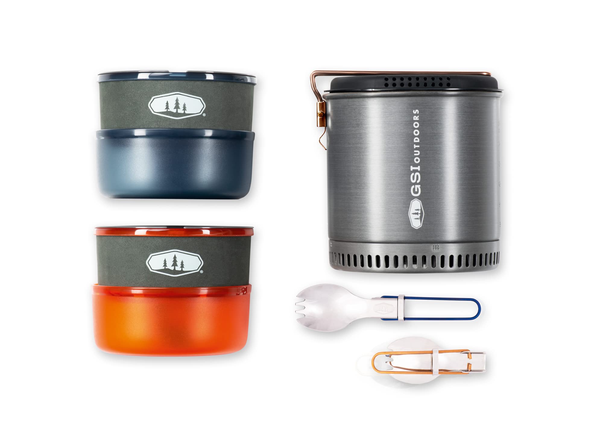 GSI Outdoors Dualist Halulite HS, 2-Person Ultralight Backpacking Cooking and Eating Set