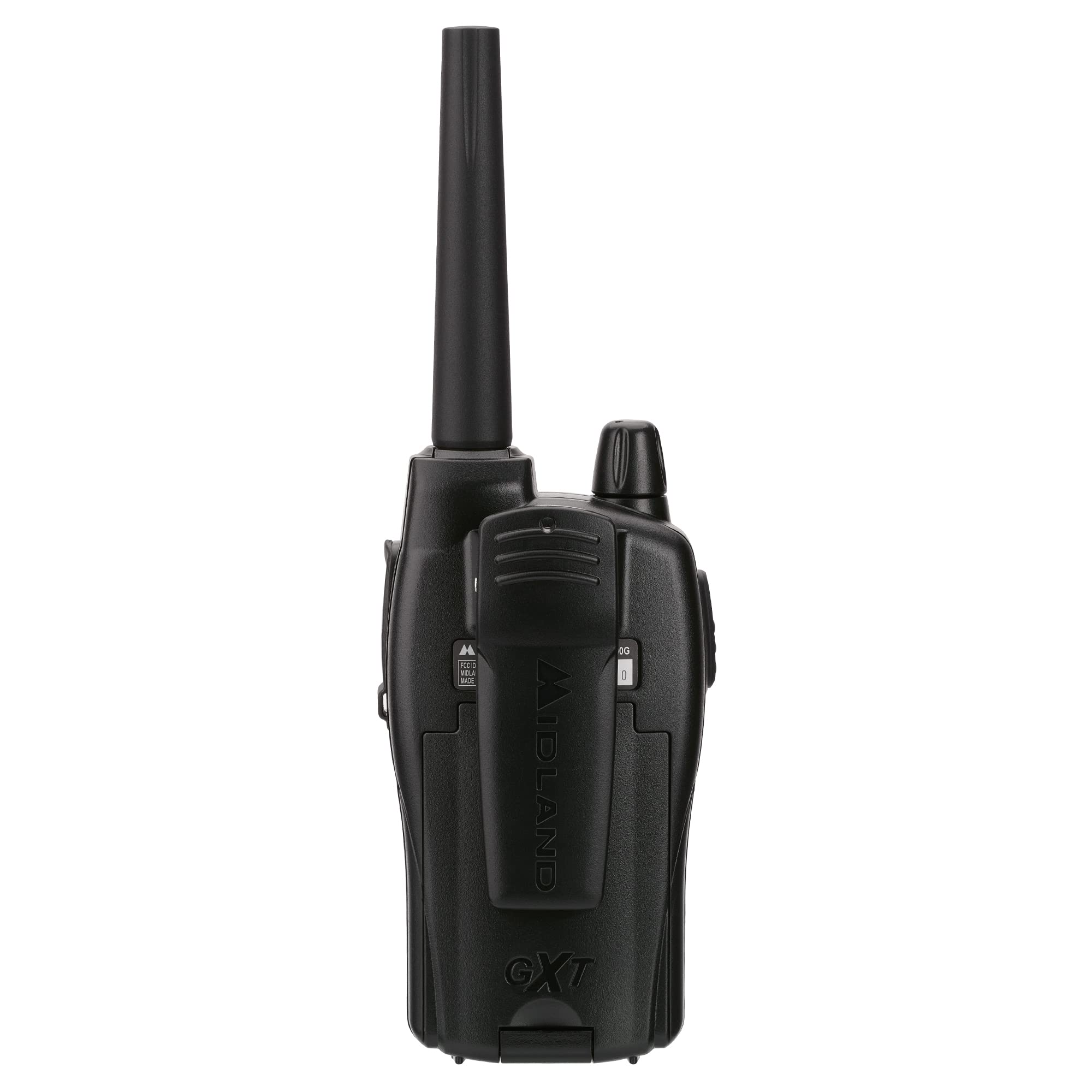 Midland Two-Way Radio 50 Channel GMRS - Long Range Walkie Talkie with 142 Privacy Codes, SOS Siren, and NOAA Weather Alerts and Weather Scan (Black/Silver, Pair Pack)