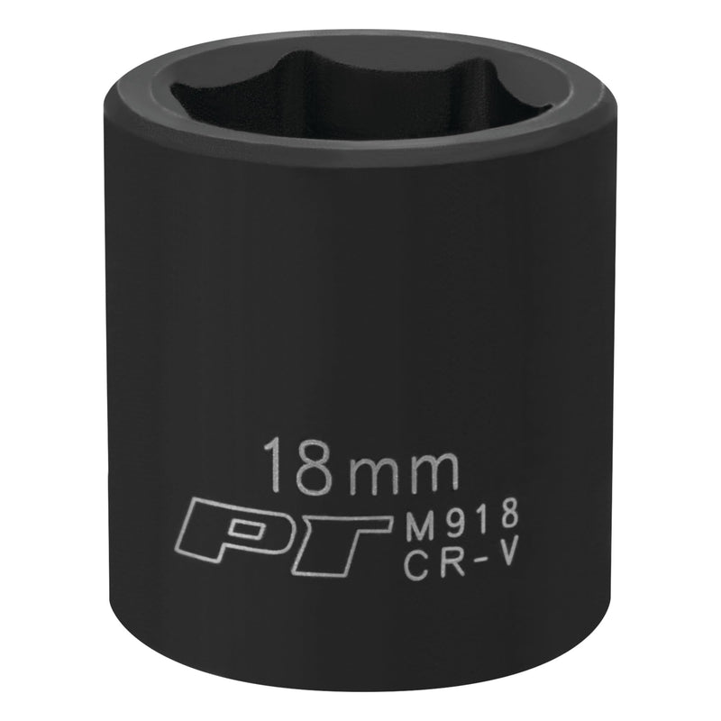 3/8-Inch Performance Tool M918 18mm 6pt Impact Socket