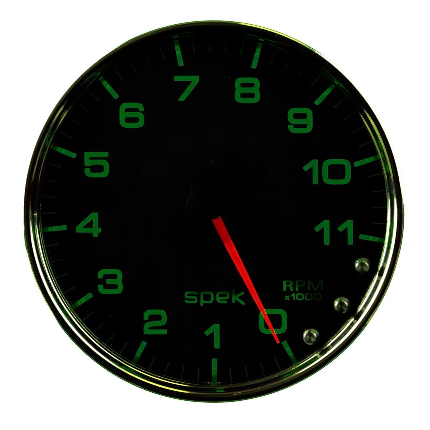 AutoMeter Gauge P23931 Tachometer (Spek-Pro 5", 11K RPM, with Shift Light & Peak Mem, Black/Chrome, Spek-Pro)