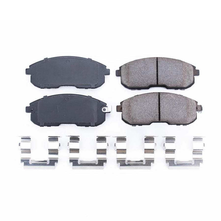 Power Stop Brake Kit Front For Infiniti G20 1999-02 |I30 1996-99 |Nissan Altima 1993-01 |Maxima 1989-99 |Sentra 2000-06 |SX4 2007-08 - Ceramic Brake Pads With Installation Hardware, 17-430