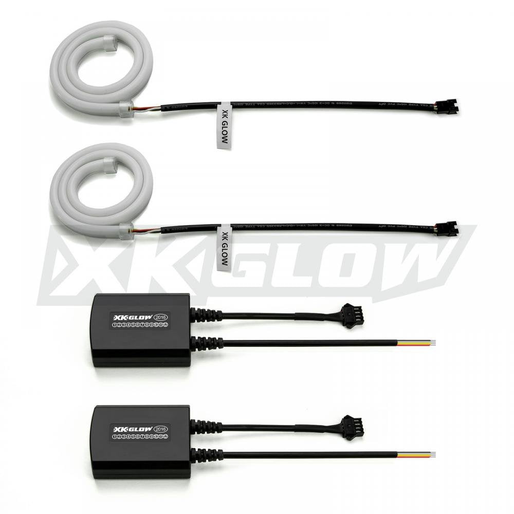 XKGLOW 36inch XK043001-36 - 2pc Sequential Switchback LED Strip Kit DRL Turnsignal for Headlights