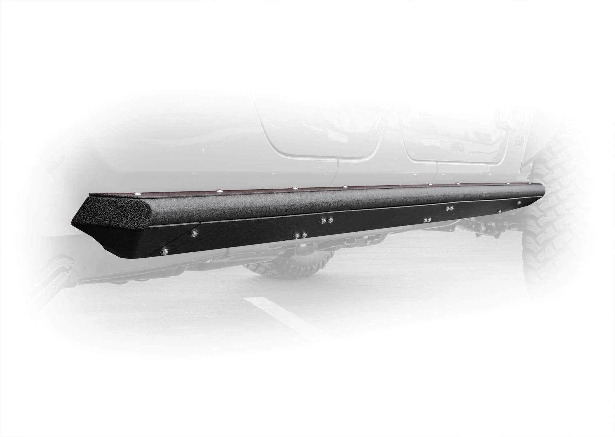 SRGL-02 | DV8 Offroad Rock Slider with Step for 2020-2025 Gladiator JT | Boxed Style | High Clearance | Replaceable Panels | Frame Mounted | Increased Protection