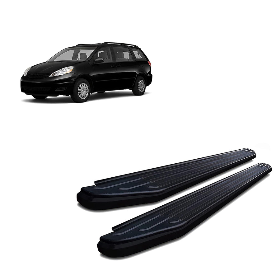 Peerless Black Horse Running Boards Compatible with 2005-2010 Toyota Sienna-PR-TYSNBK Black