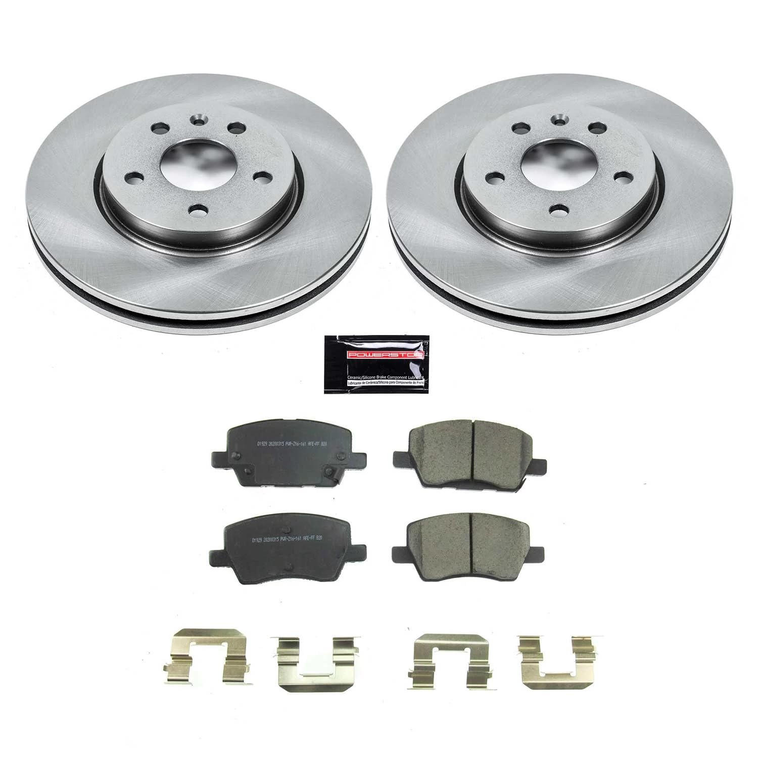 Power Stop KOE8635 Front Brake Kit-OE Brake Rotors & Ceramic Brake Pads For Chevrolet Sonic 2018-2020 [Model Specific]