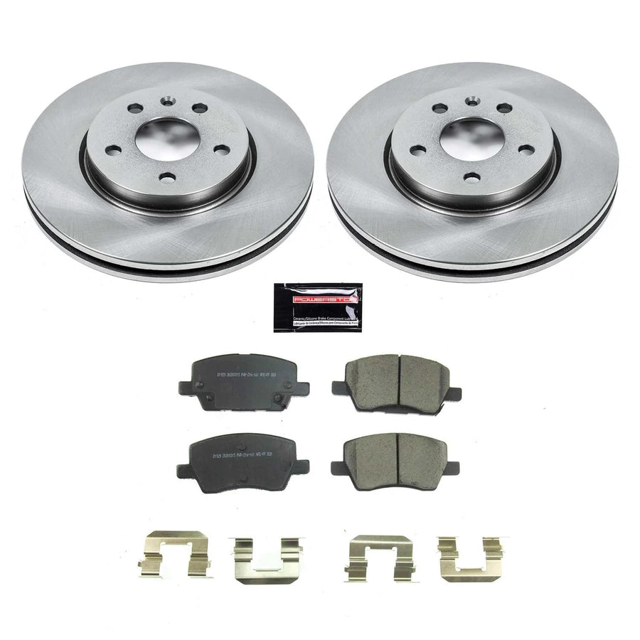 Power Stop KOE8635 Front Brake Kit-OE Brake Rotors & Ceramic Brake Pads For Chevrolet Sonic 2018-2020 [Model Specific]
