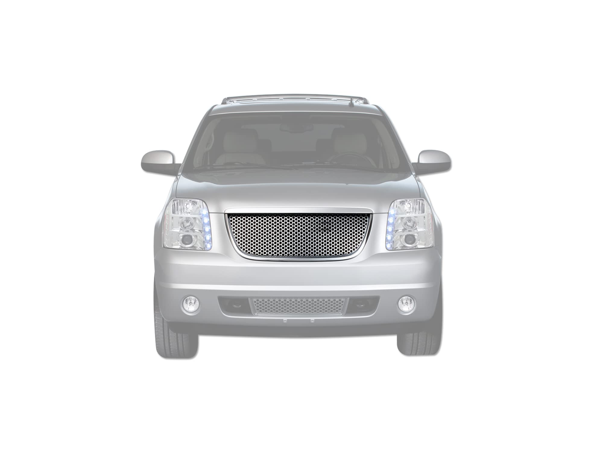7148734 Armordillo USA Chrome Mesh Front Hood Grille Fits 2007-2014 GMC Yukon
