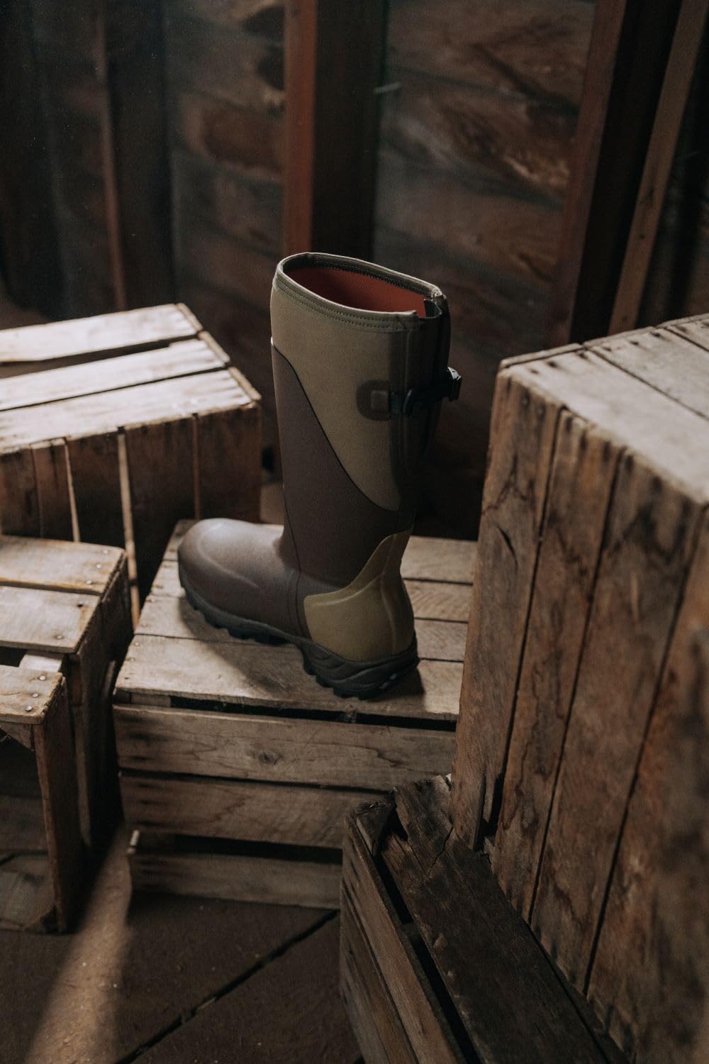 Muddy Outdoors 17" DV8 1000 Gram Insulated Rubber Boots Rubber Clay Men's 10 D