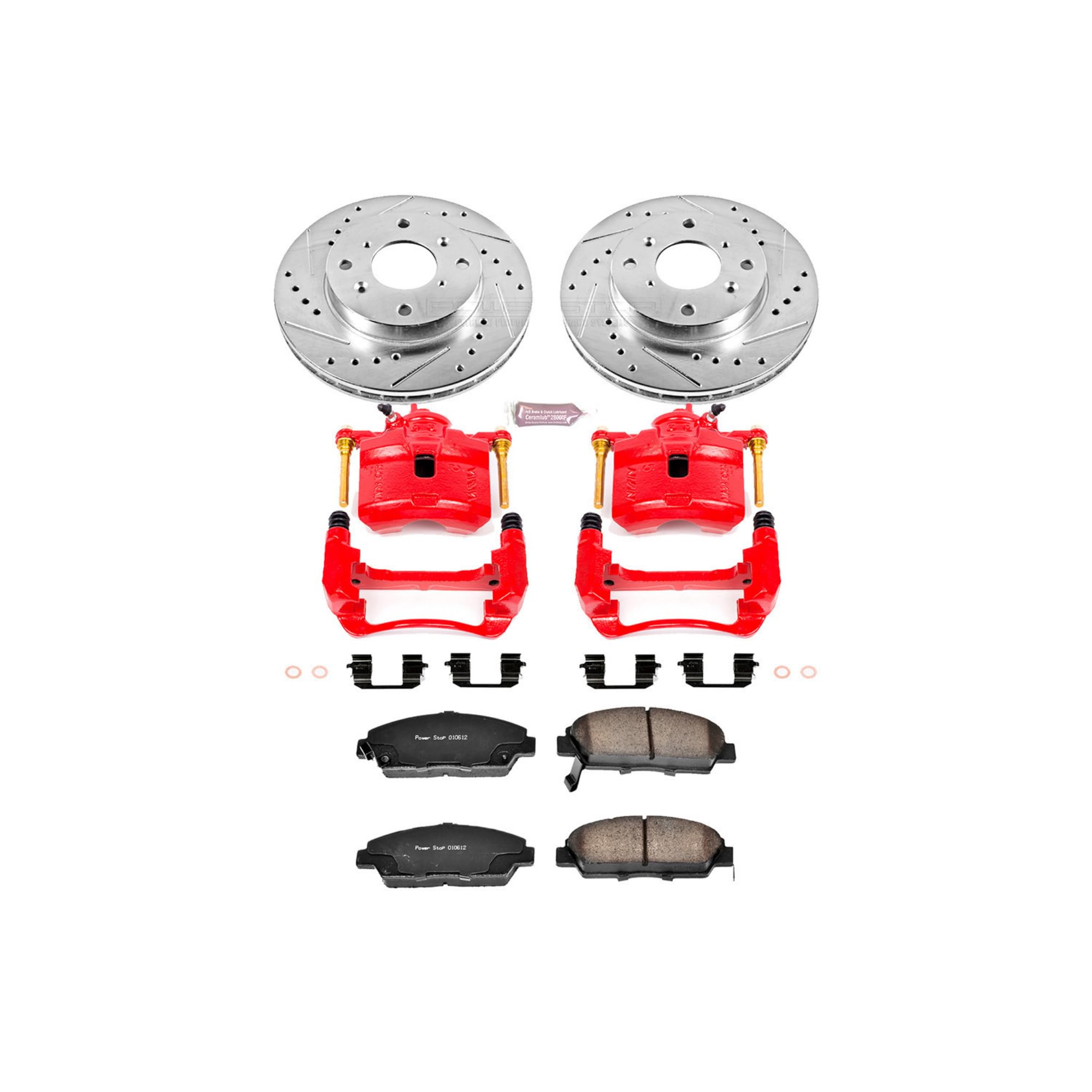 Power Stop Z23 Evolution Sport Brake Kit with Calipers For Prelude Honda 1992-1996 [Model Specific]