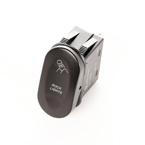 Rugged Ridge Rocker Switch | Black and Amber Thermoplastic Olefin (TPO) | 17235.07 | Fits zNONE