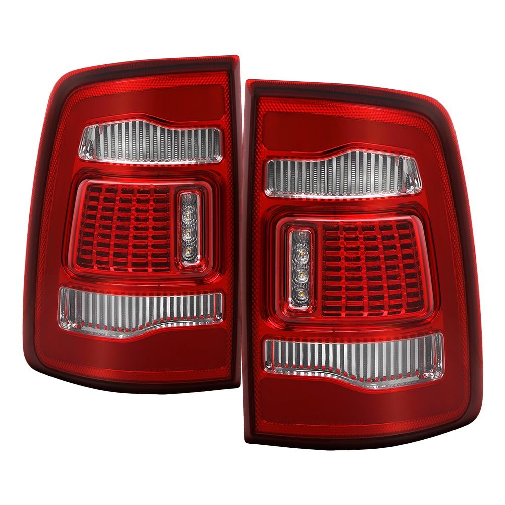 Dodge Ram 1500 09-18 / Ram 2500/3500 10-19 Spyder (xTune) LED Tail Lights - Incandescent Model only (Not Compatible with LED Model) - Red Clear